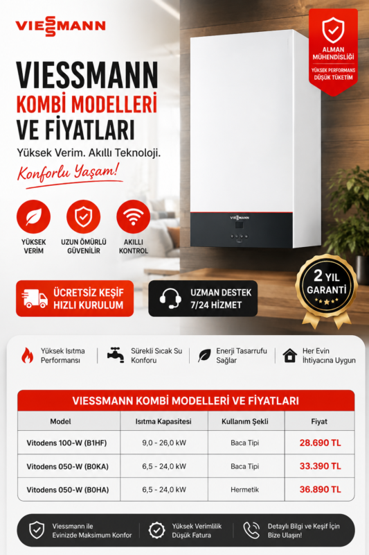 Viessmann Kombi Modelleri ve Fiyatları
